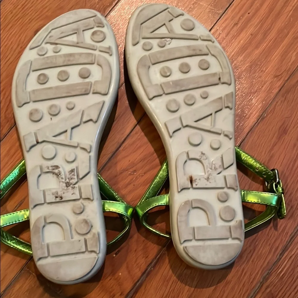 Prada Green Sandals Sleek Minimalist Design